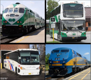 Bus Train Collage