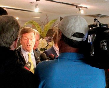 Post-debate media scrum